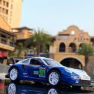 RCY 1:32 Porsche 911 GT3 RSR Blue Car Alloy Model Die Casting Simulation Toy