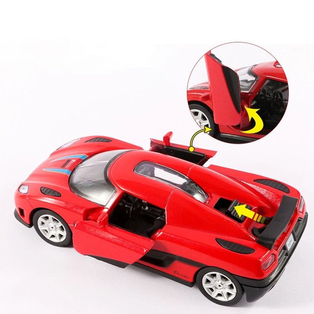 RCY 1:32 Koenigsegg Agera Supercar Alloy red Car Toy Diecasting Sound and Light