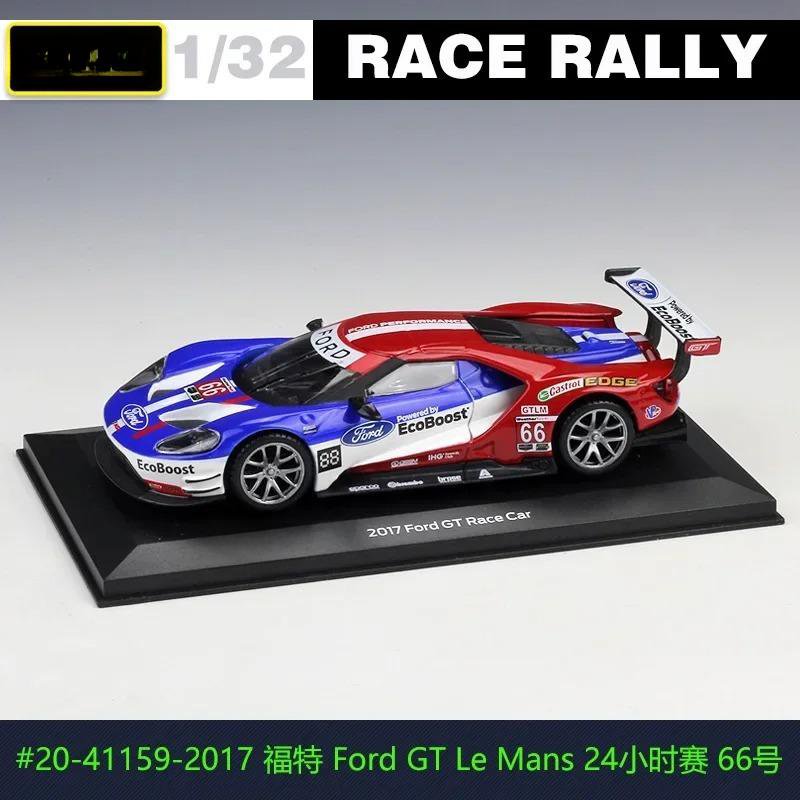 RCY 1:32 2017 Ford NO 66 rally blue car model Simulation Alloy Collect toy