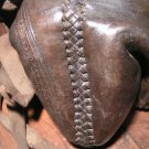 Antique Leather Horse Stirrup COVER Mexican Charro woven Tooled