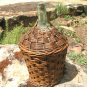 Old Woven Wicker Italian Wine Bottle Demijohn Jug 2177 ec