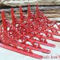 6 Small Cast Iron Wall Shelf Brackets Corbels VICTORIAN Braces RED