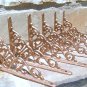SIX (3 pair) Cast Iron Wall Shelf Brackets Corbel VICTORIAN Braces Shiny Copper