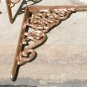 SIX (3 pair) Cast Iron Wall Shelf Brackets Corbel VICTORIAN Braces Shiny Copper