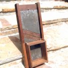 OLD Antique Primitive Wooden Metal Slaw Cutter Cabbage Shredder Board WITH Box