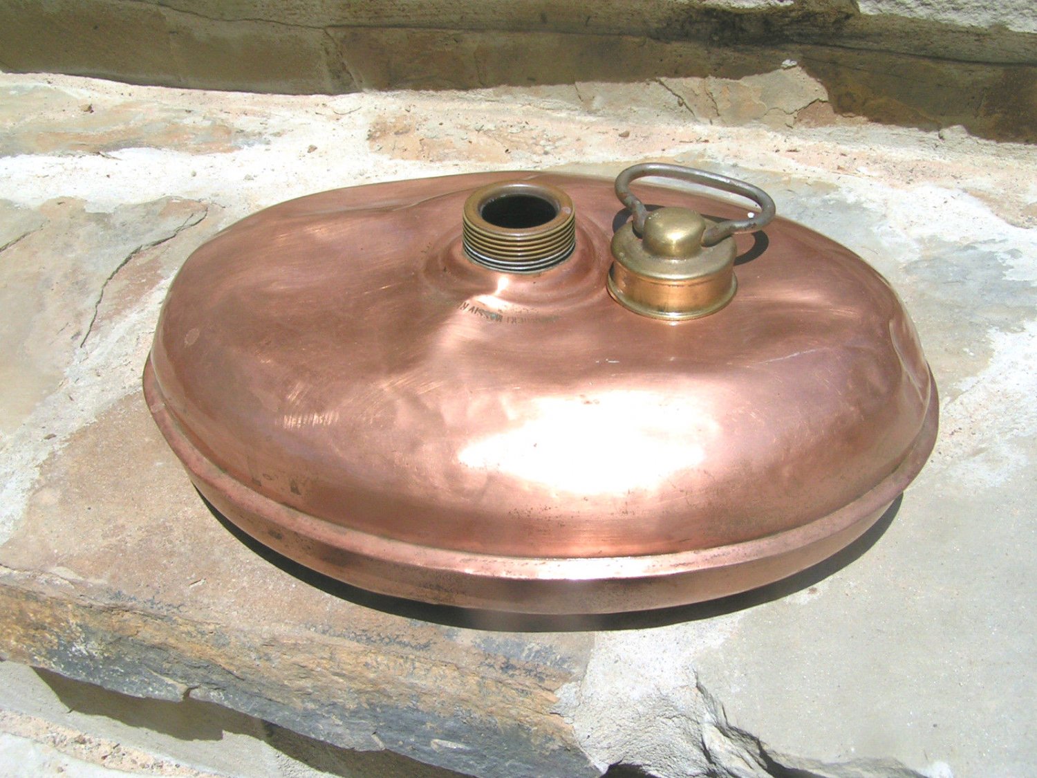 Antique Footwarmer Copper Fireplace Bed Foot Warmer MARKED