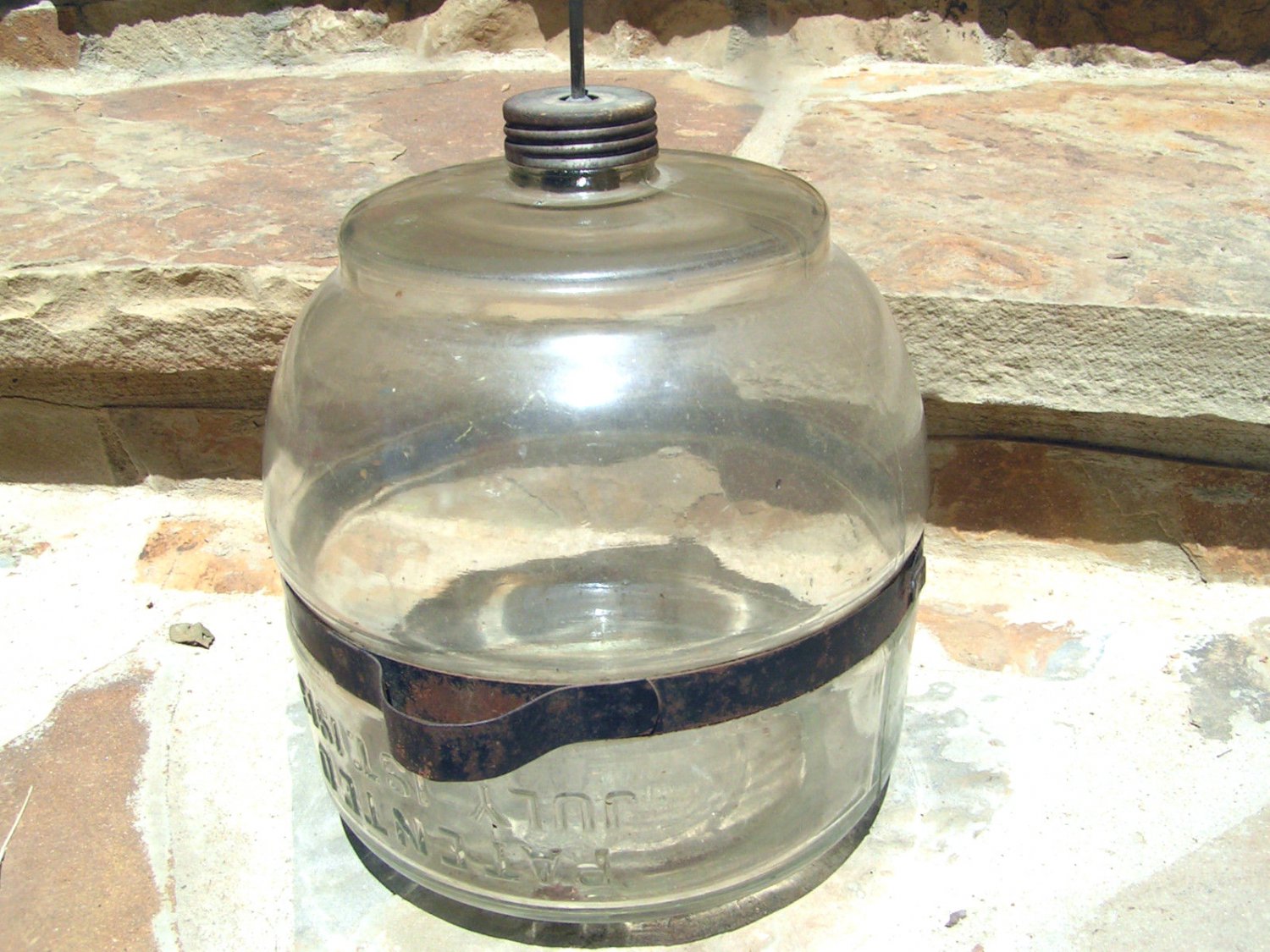 Antique Kerosene Stove Fuel Bottle Jug Cooking 1913 Old