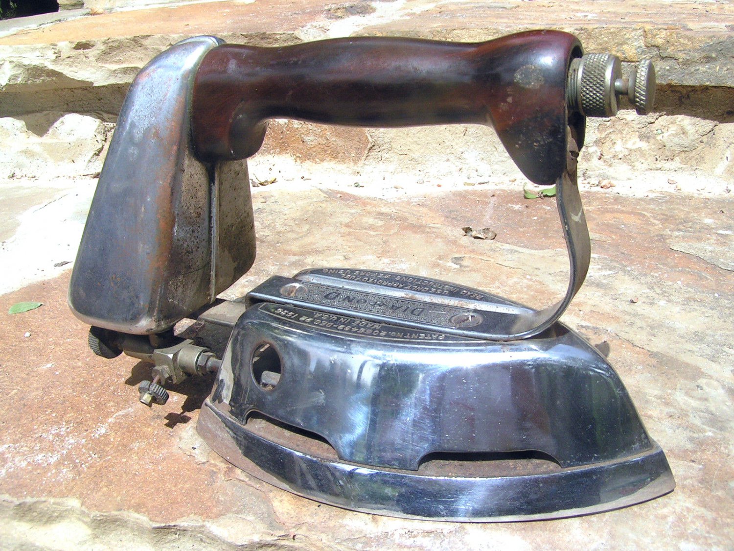 1930's Akron Lamp Company Diamond Brand Gas Clothes Pressing Iron