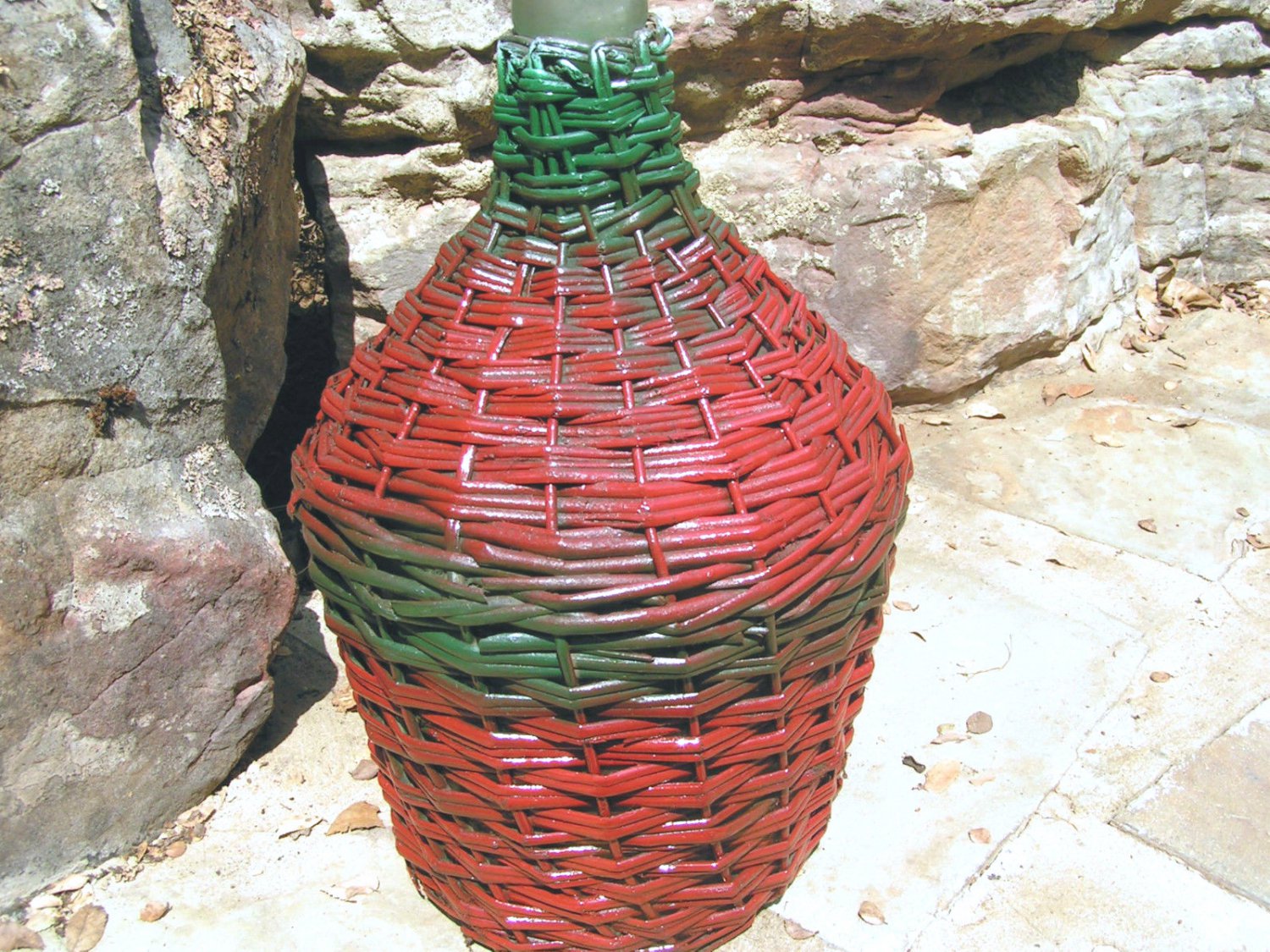 OLD Demijohn WICKER Italian Wine Bottle JUG 169 ecrater