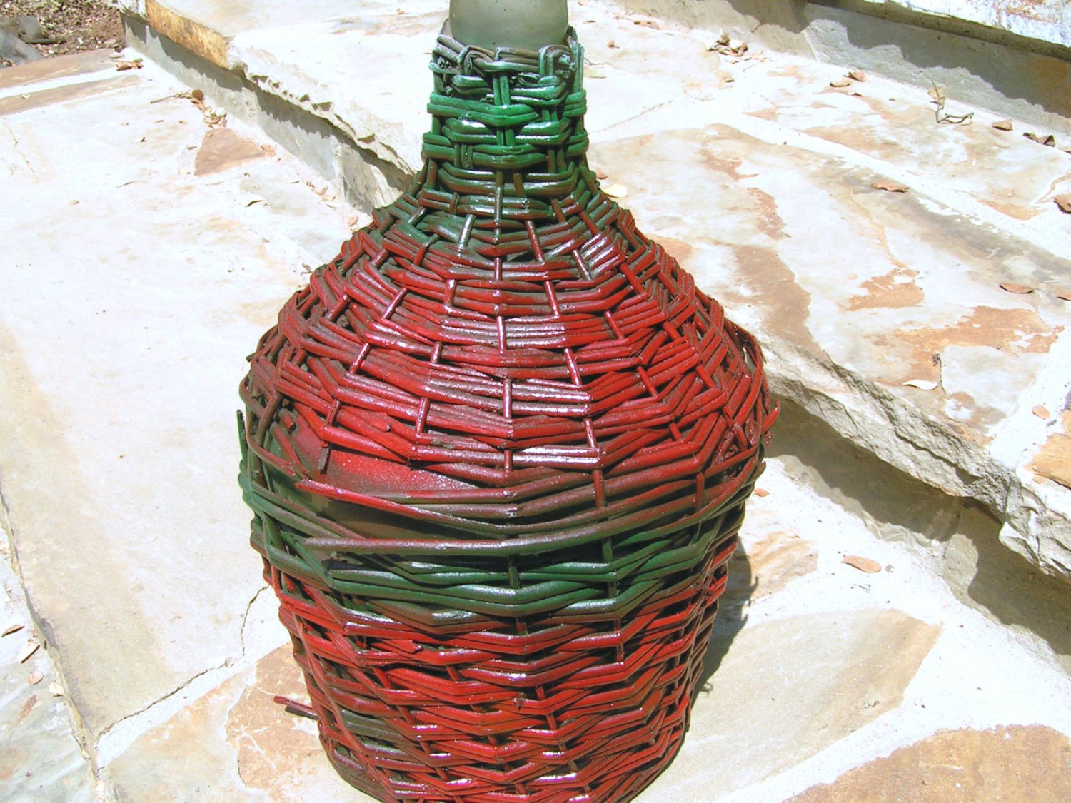 OLD Demijohn WICKER Italian Wine Bottle JUG 169 ecrater