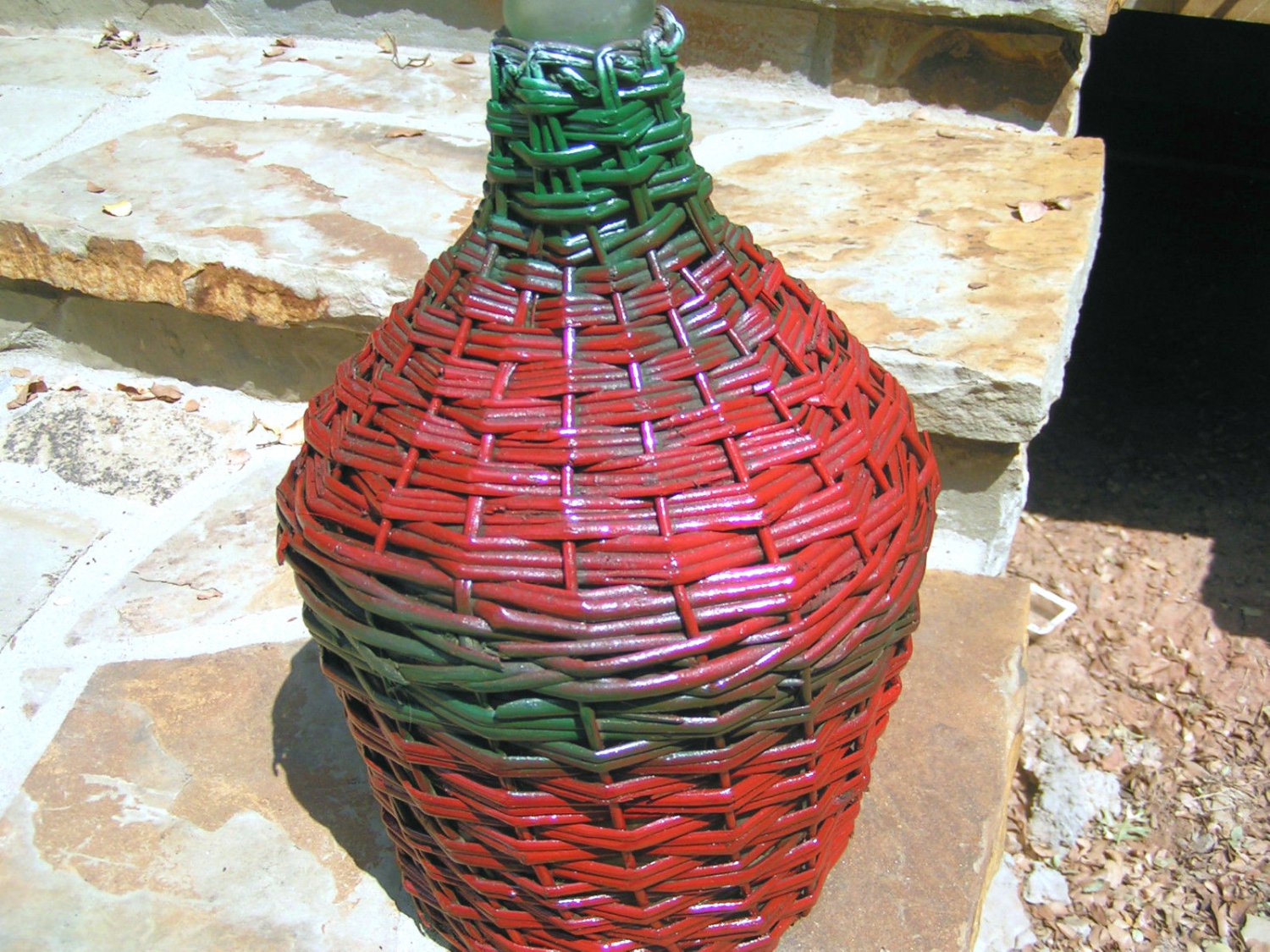 OLD Demijohn WICKER Italian Wine Bottle JUG 169 ecrater
