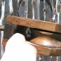 Old wooden rope pulley with wood wheel ec