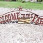 Metal Welcome to the FARM Sign for Wall Entry Gate 44 3/4 inch ec