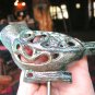 TWO Cast Iron BIRD Hooks, Hat, Key Rack, Indoor Outdoor Garden or Bath ec