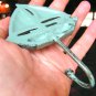 TWO Cast Iron Sailboat Hooks, Hat, Key Rack, Indoor Outdoor Garden or Bath ec