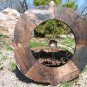 Round House Pediment Architectural Iron-Wood-Hand Painted Medallion 1 RED ec
