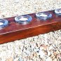Eastern Red Cedar candle holder with 4 clear glass tealight votives AND candles 0328 ec