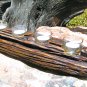 Rustic Barbed Wire fence post candle holder set fireplace log or free standing 0392