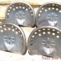 FOUR STEEL tractor seats Metal Farm or bar stool tops Pan Style Large ec