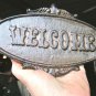 Cast Iron Victorian Style WELCOME Plaque Sign Wall or Door Decor Indoor Outdoor ec