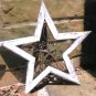 TWO Distressed Western Wall Stars Iron-Wood Off White Made in USA ec