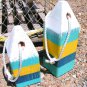 2 Maine Lobster buoys, Nautical Decor, Wooden Decorative Fishing Buoys ec