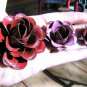 TWO Large metal Red Roses, flowers for embellishments, accents, iron art ec