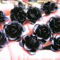 10 metal Black roses flowers for accents, embellishments, crafting, arrangements