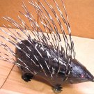 METAL PORCUPINE with Quills, Junk Iron Sculpture, Garden Yard art