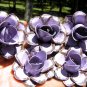 Ten metal Light purple roses, flowers for accents, embellishments, crafting, weddings