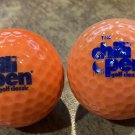 2- THE CHILI OPEN GOLF CLASSIC Logo Golf Balls Orange Akron Ohio 2- THE CHILI OPEN GOLF CLASSIC Logo Golf Balls Orange Akron Ohio