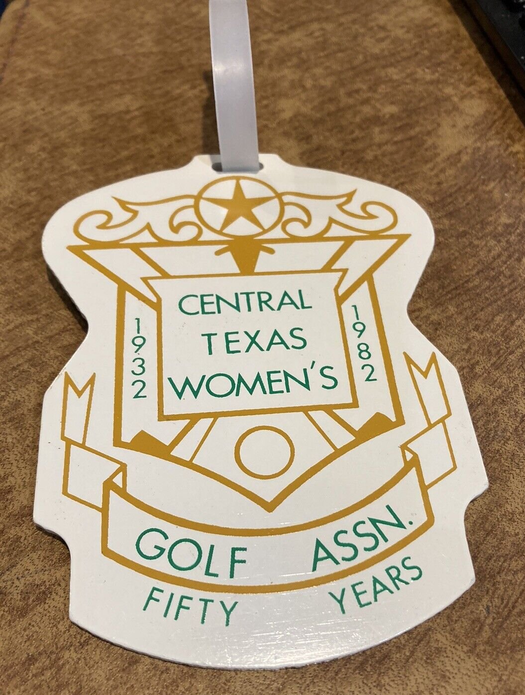 1982 Central Texas Women's Golf Assn Golf Bag Tag 50 Years