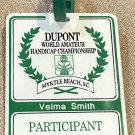 Dupont WORLD AMATEUR HANDICAP CHAMPIONSHIP Golf Bag Tag Myrtle Beach