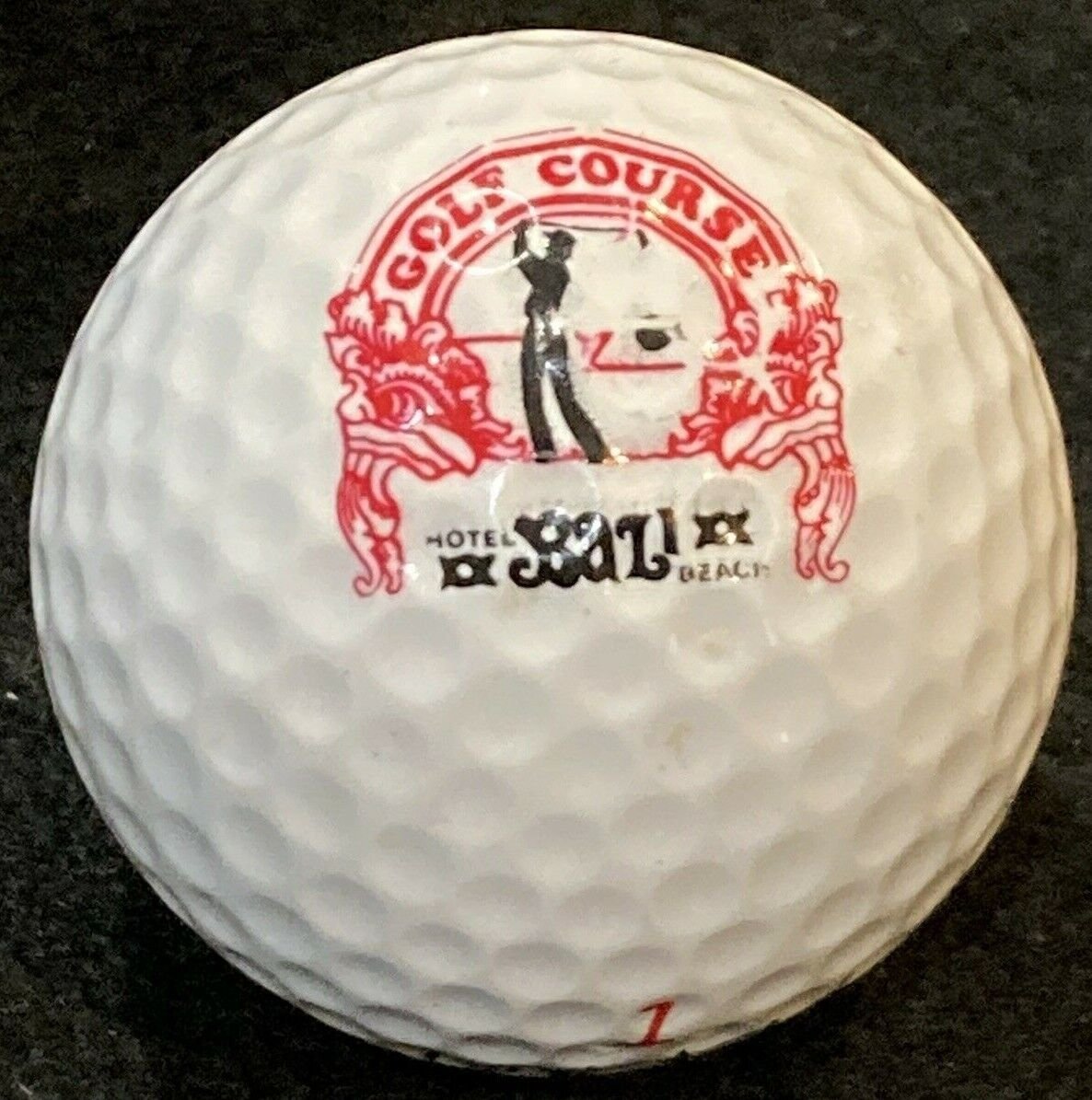 Hotel Bali Beach Golf Course Logo Golf Ball Pinnacle Gold Indonesia