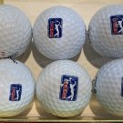6 PGA Tour Logo Golf Balls Mastercard, AT&T, MCI Sponsors