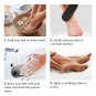 Long Handle Foot File for Dead Skin   Double Sided Natural Wooden Foot Scraper