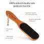 Pumice Stone Foot File Wooden Pedicure Feet Scrubber for Callus Removal