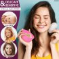 Baby Powder Container with Puff  Set of 2 Body Powder Puffs with Handles