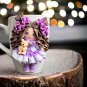 A cup made of polymer clay. Handmade sculpting.