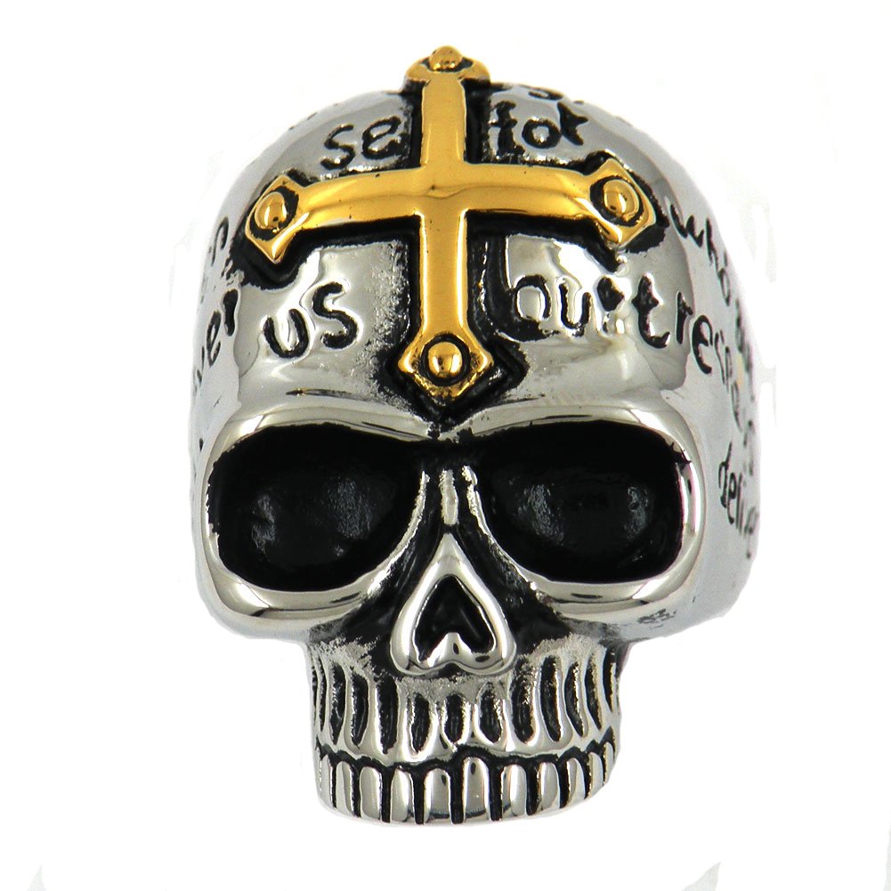 Praying Cross Skull  Ring R1230G