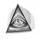 Triangle All Seeing Eye Ring R1282 Triangle All Seeing Eye Ring R1282