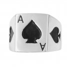Spade A Poker Ring R1377