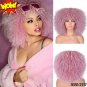 Afro Kinky Curly Wigs With Bangs Synthetic