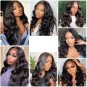 Wear and Go Wigs - Body Wave Wigs - Pre-cut - Human Hair - Natural Color