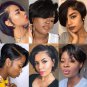 Pixie Cut Human Hair Short Straight Bob Wig- Preplucked Hairline - Transparent Lace Straight Hair Wi