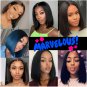 Short Bob Bone Straight Human Hair Straight Hair Wigs