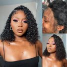 Peruvian Water Wave Human Hair Bob Wigs - T Part
