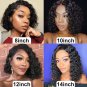 Peruvian Water Wave Human Hair Bob Wigs - T Part