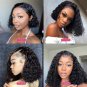 Short Curly Bob Wig Water Wave Human Hair Wigs