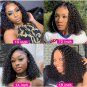 Short Curly Bob Lace Front Human Hair Deep Wave Wigs